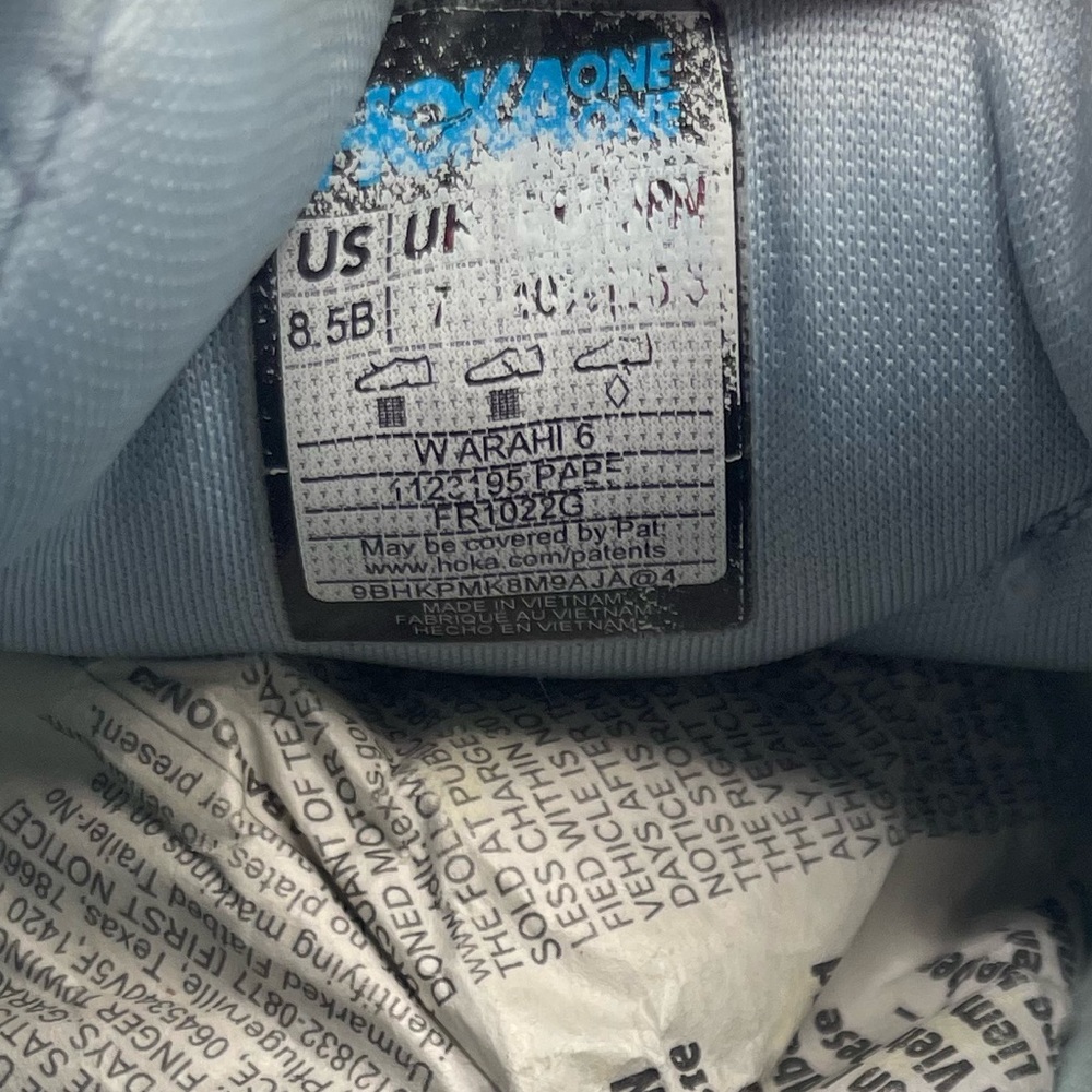 Hoka One One Arahi 6 Womens 8.5B Shoes Blue Walking Running Sneaker 1123195 PABF - Picture 9 of 10